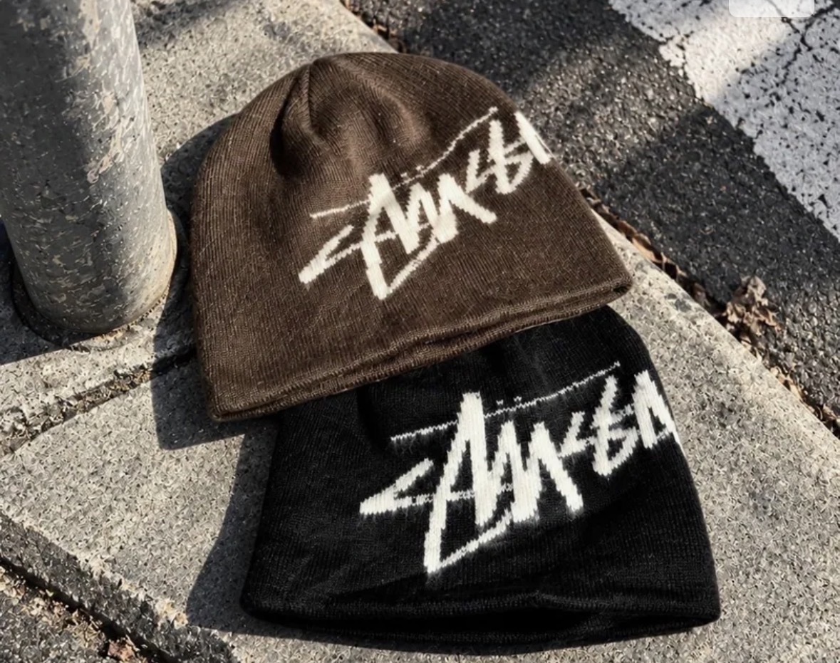 【預購】Stussy BRUSHED OUT STOCK SKULLCAP 毛帽 冷帽 黑色 棕色