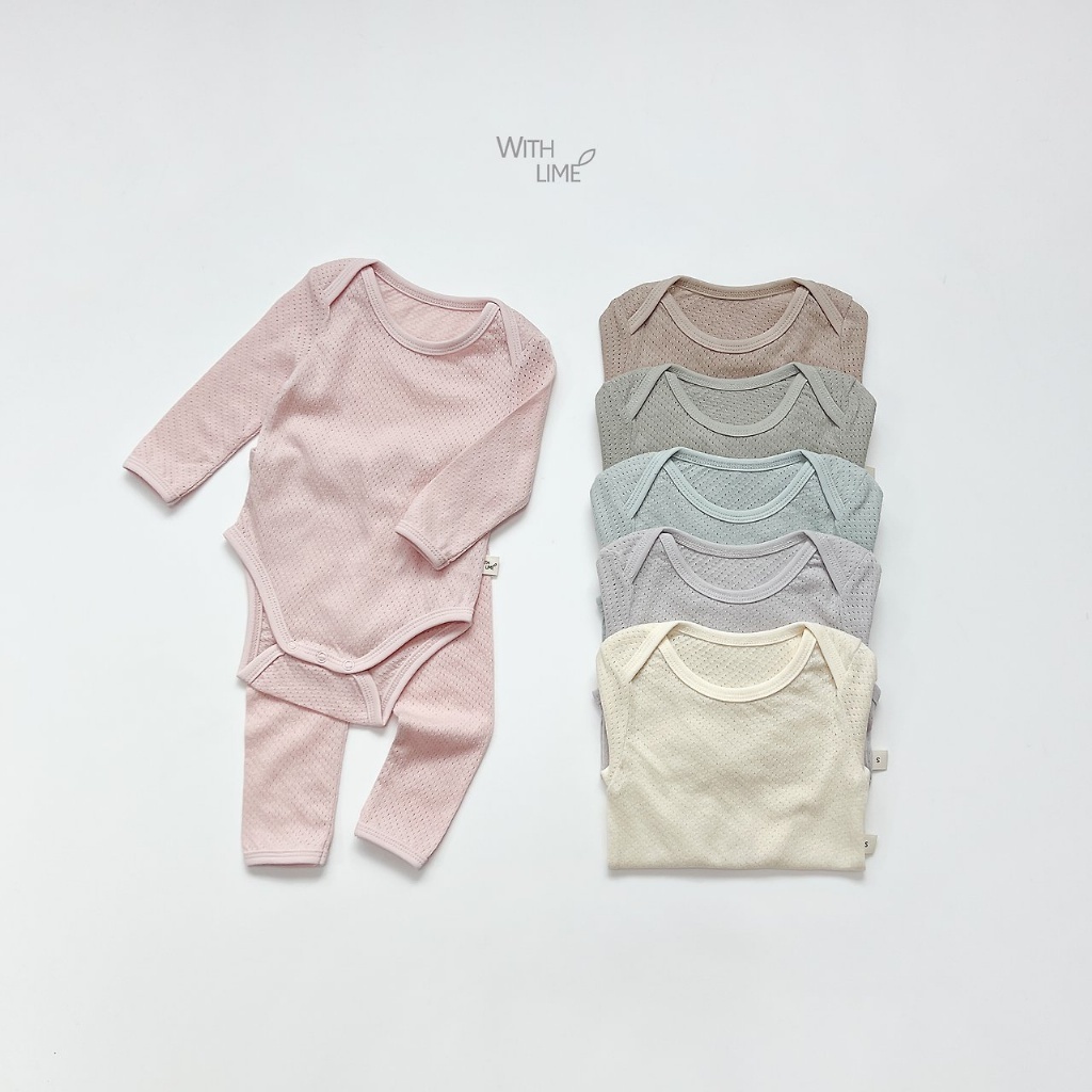正韓秋Limeblue 嫩嬰六色透氣家居服套裝