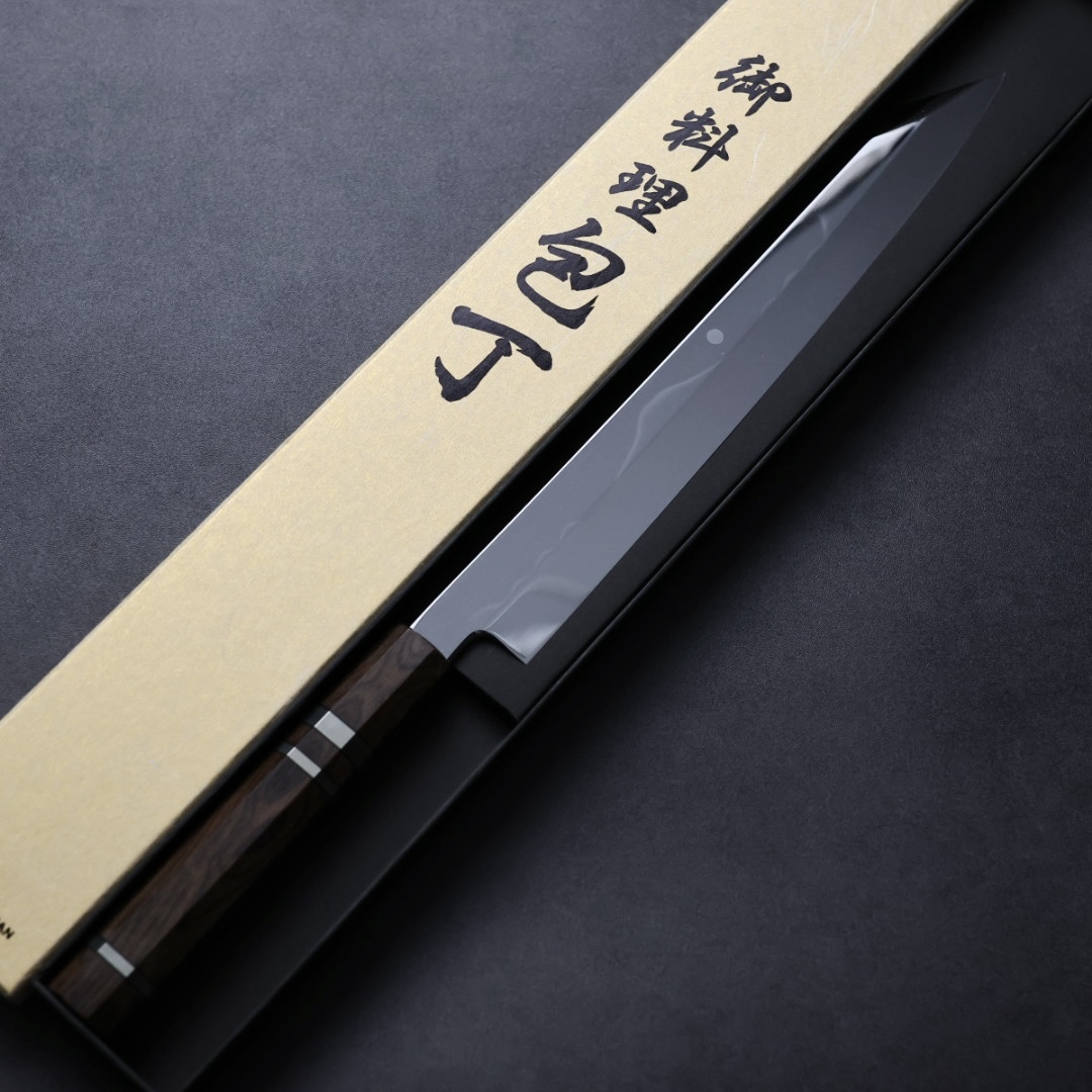 山脇刃物 堺北辰 池田美和 水本燒 切付柳刃 270mm 白一鋼