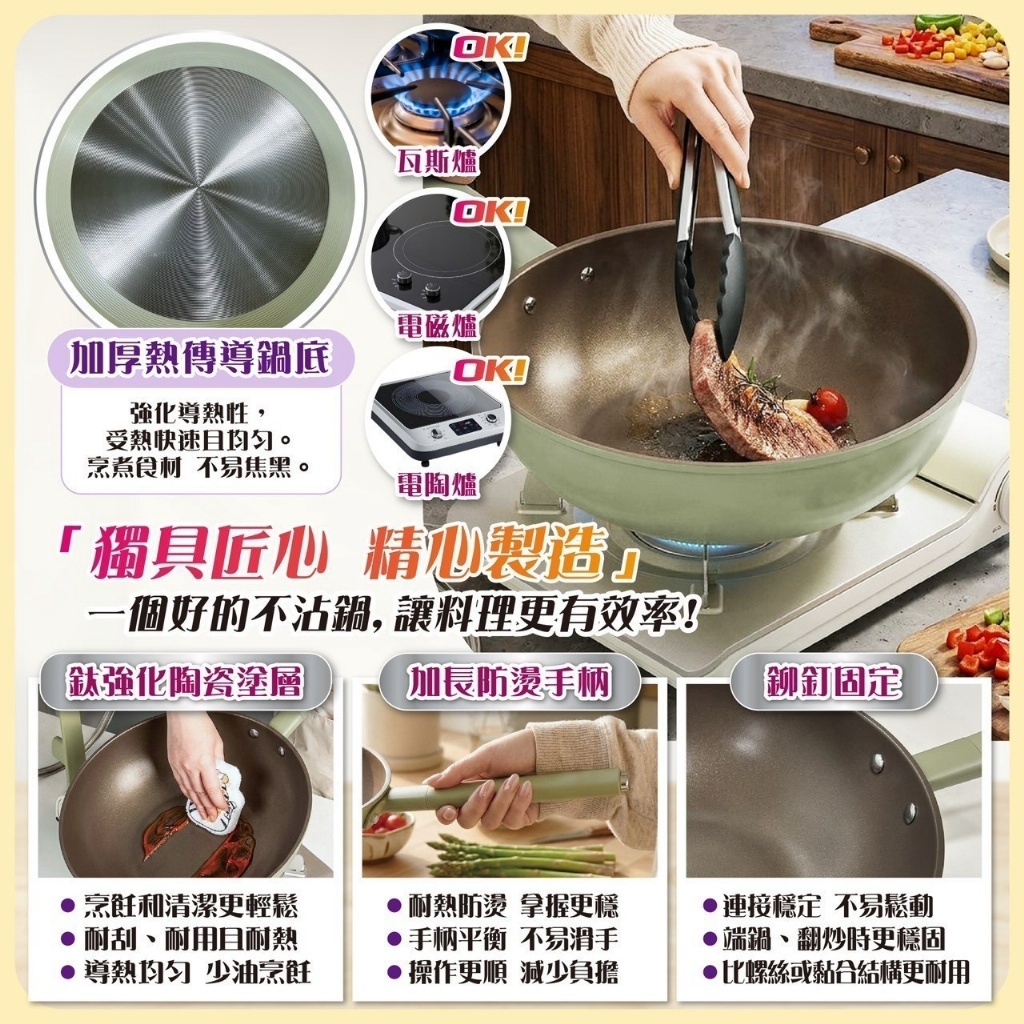 WSBB12753 料理界新寵兒！【無機鈦陶瓷不沾鍋】（11月中）
