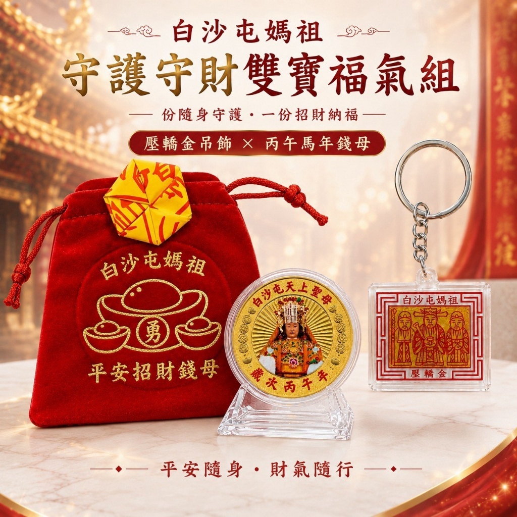 WSBB12754  白沙屯媽祖🪄守護守財雙寶福氣組 （11月中）