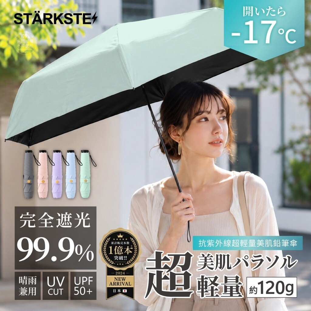 WSBB12682  STÄRKSTE® 日系防曬抗紫外線超輕量美肌鉛筆傘 （11月下旬 ）