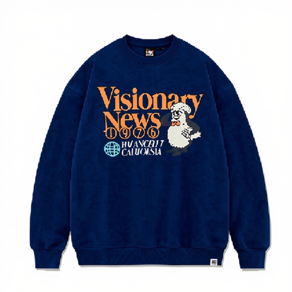 KOR-CCG0911-121 VSW新聞編輯圓領衫 BLUE VSW News Editor Crewneck Dark BLUE (A121)