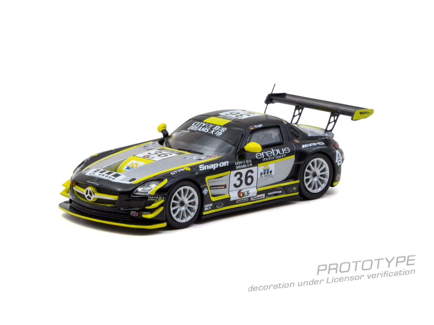 [預訂] Tarmac Works 梅賽德斯-平治Mercedes-Benz SLS AMG GT3 澳門GT盃2013 Maro Engel