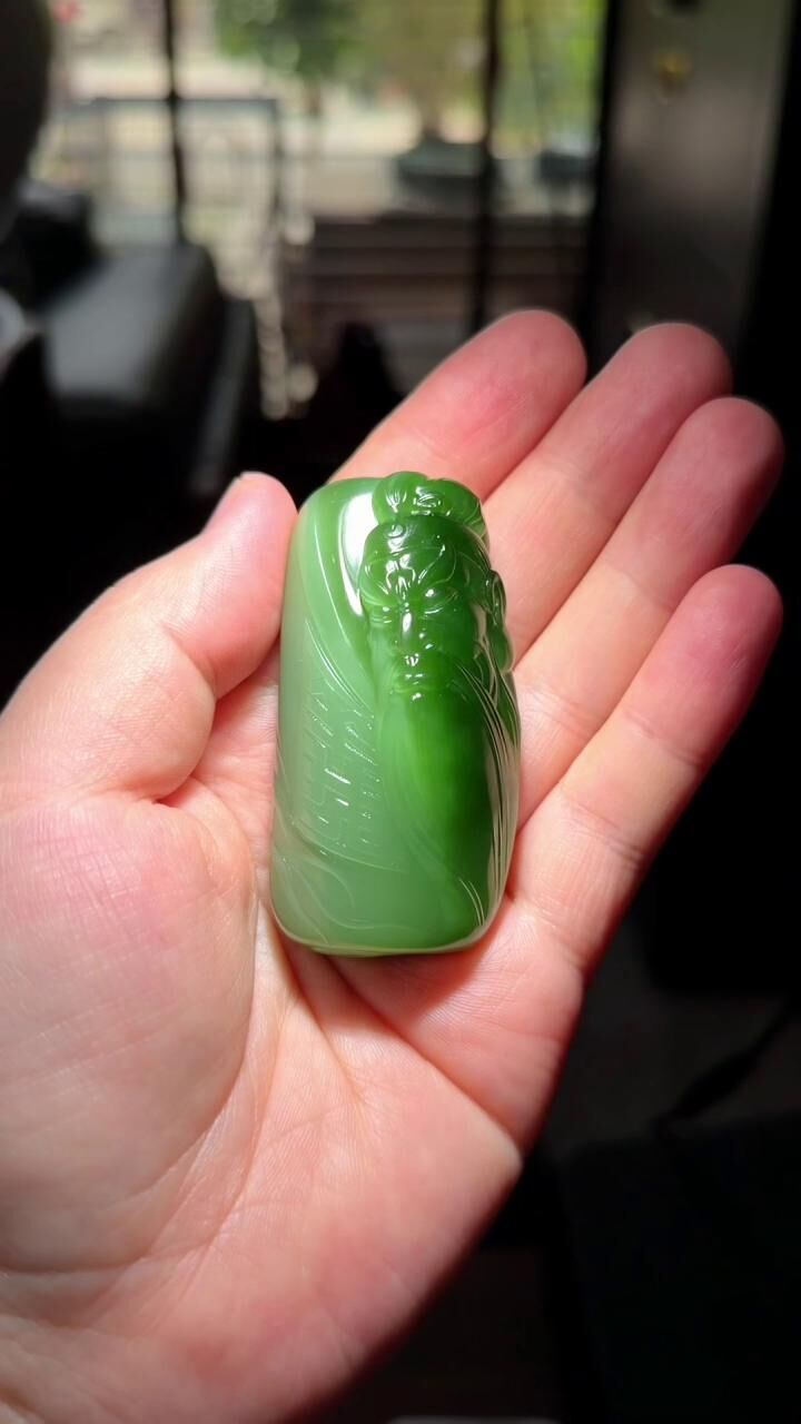 和田玉碧玉掛件,天然和田玉軟玉