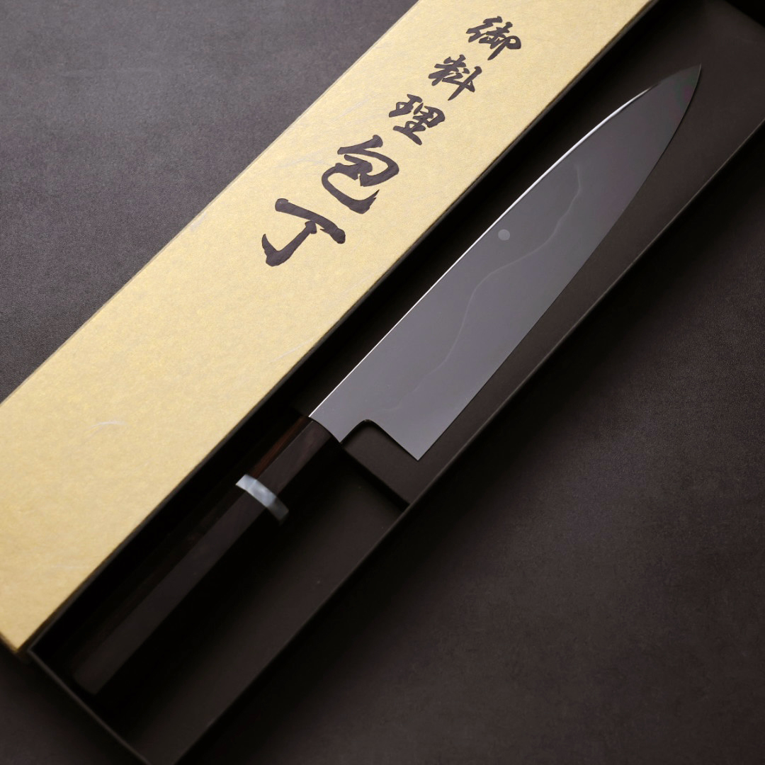 山脇刃物 堺北辰 池田美和 水本燒 牛刀 240mm 白一鋼