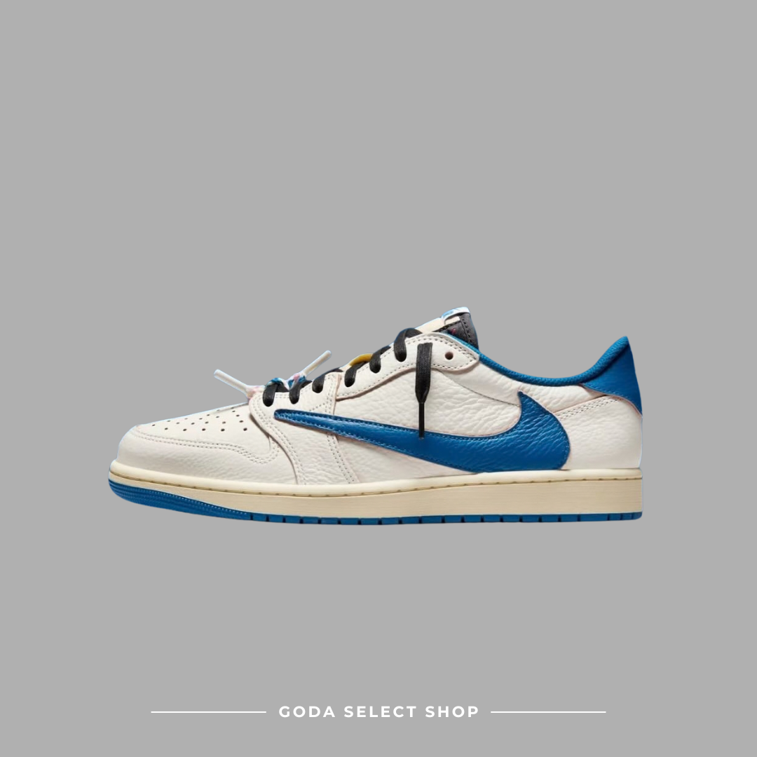 TRAVIS SCOTT × FRAGMENT DESIGN × NIKE AIR JORDAN 1 LOW OG 三方聯名 倒鉤 閃電 藤原浩 DM7866-104