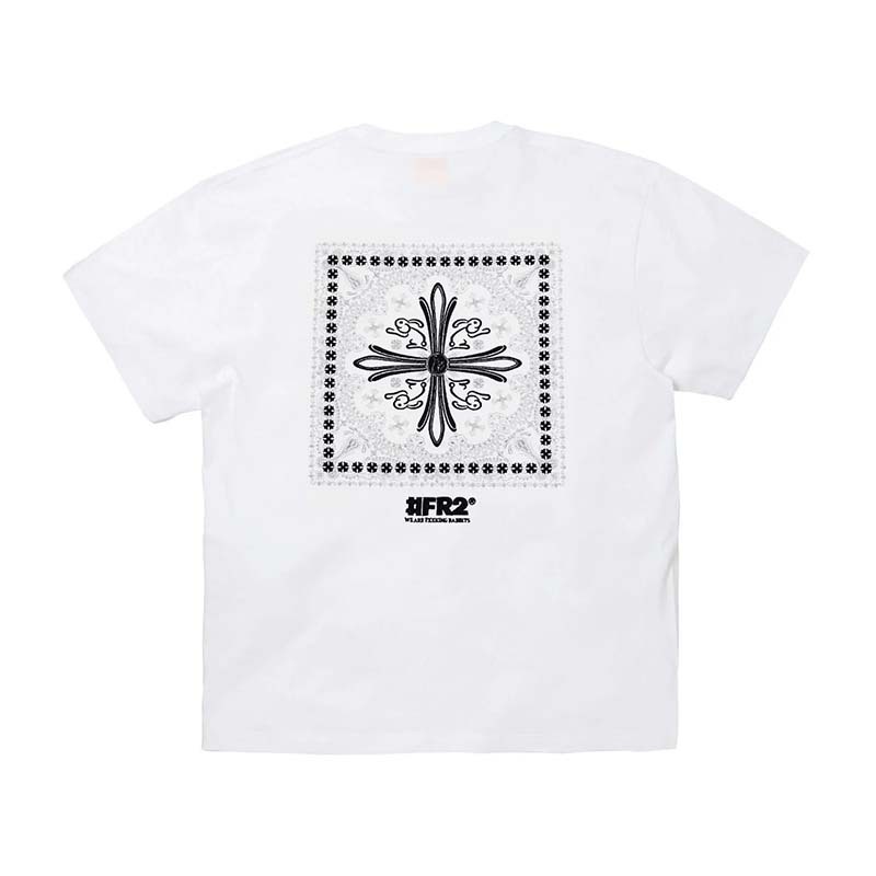 #FR2 Embroidery Cross Paisley T-shirt 十字花紋 短袖 短T 白色 FRC4759-WE [台灣現貨]