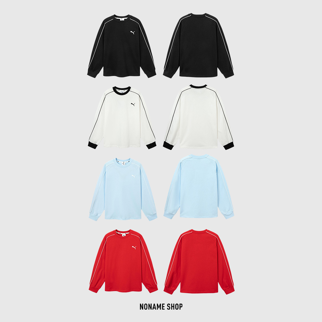 PUMA 簡約 經典 LOGO 復古 休閒 長袖 四色 (大童)