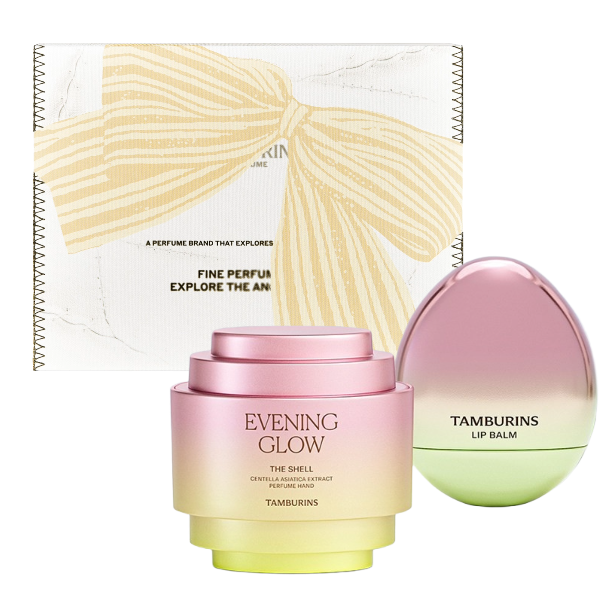 TAMBURINS 貝殼香氛護手霜 + 蛋形潤唇膏 禮盒套裝 #Evening Glow