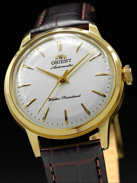 萬年鐘錶 - 東方錶  ORIENT   Bambino Automatic 復古款機械皮革男錶 RA-BB0101S 錶徑36.4mm