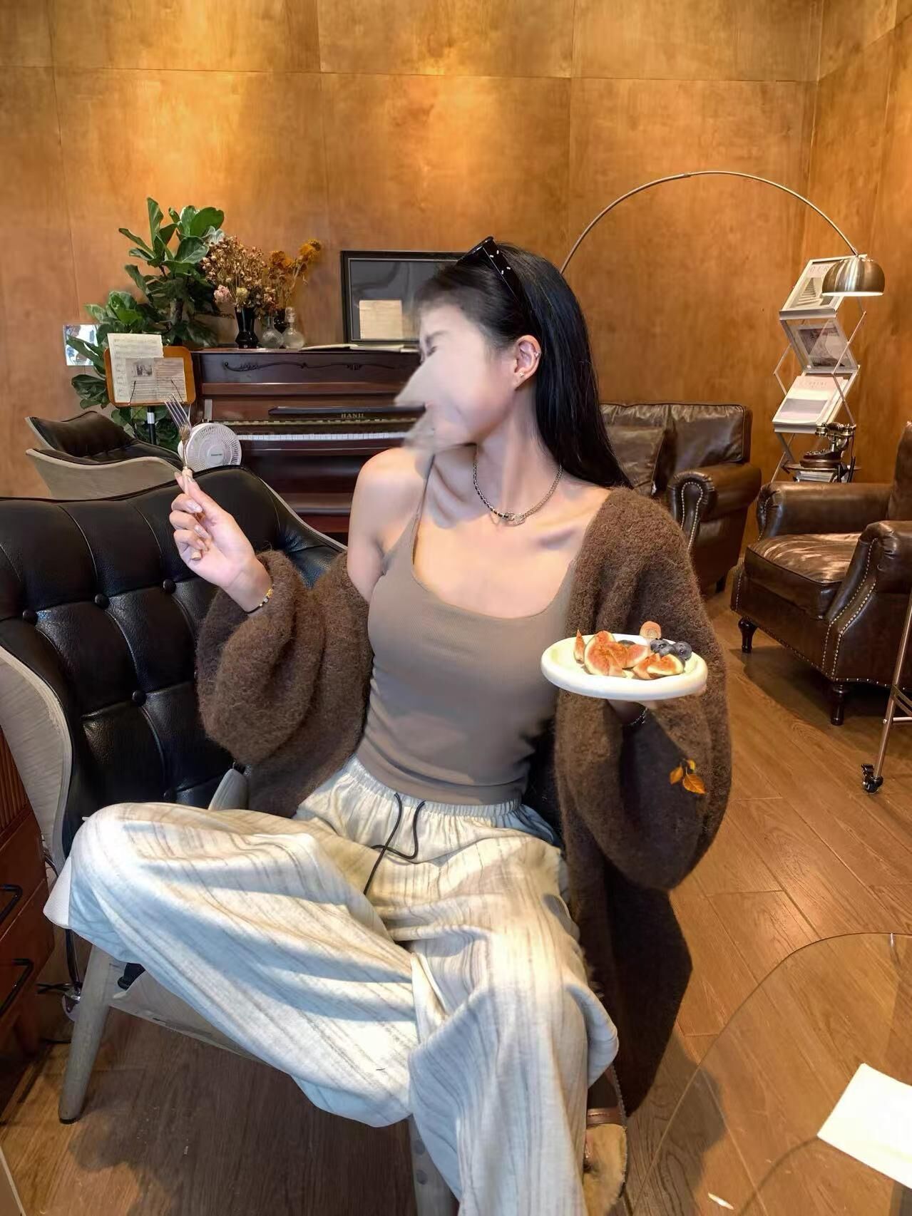 IF1395-慵懶燈籠袖針織外套