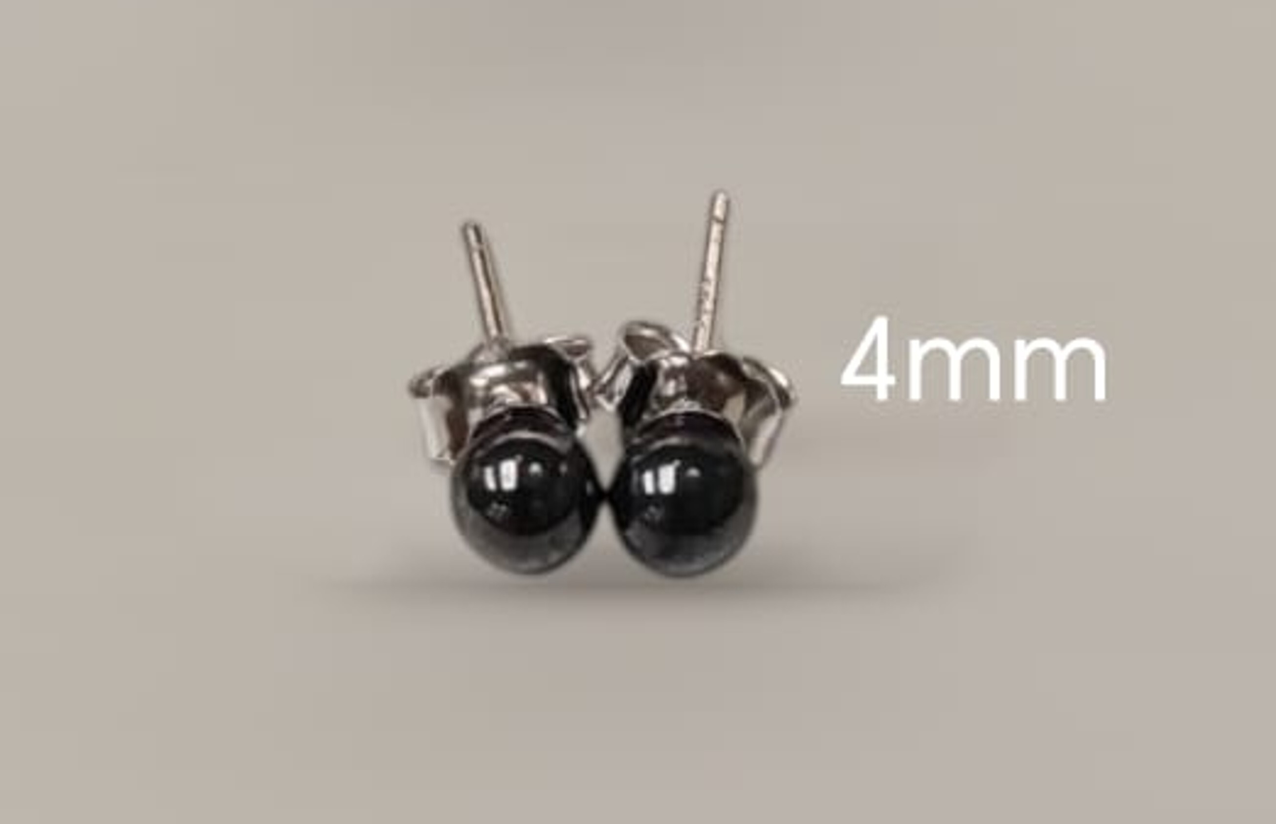 A15 DAIICHI 6A醫療級鈦黑磁石4mm耳釘耳環