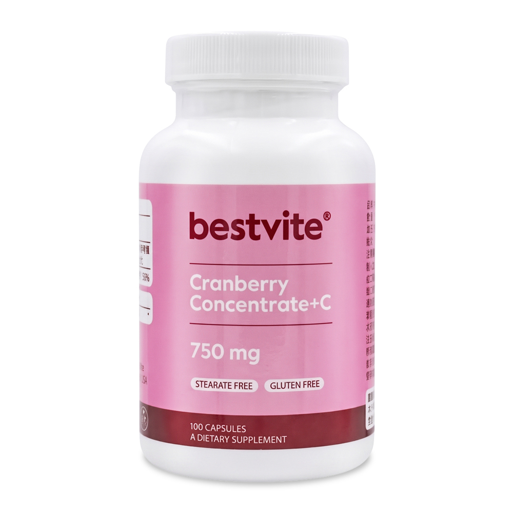 【美國BestVite】必賜力高濃縮蔓越莓膠囊1瓶 (100顆)/私密保養