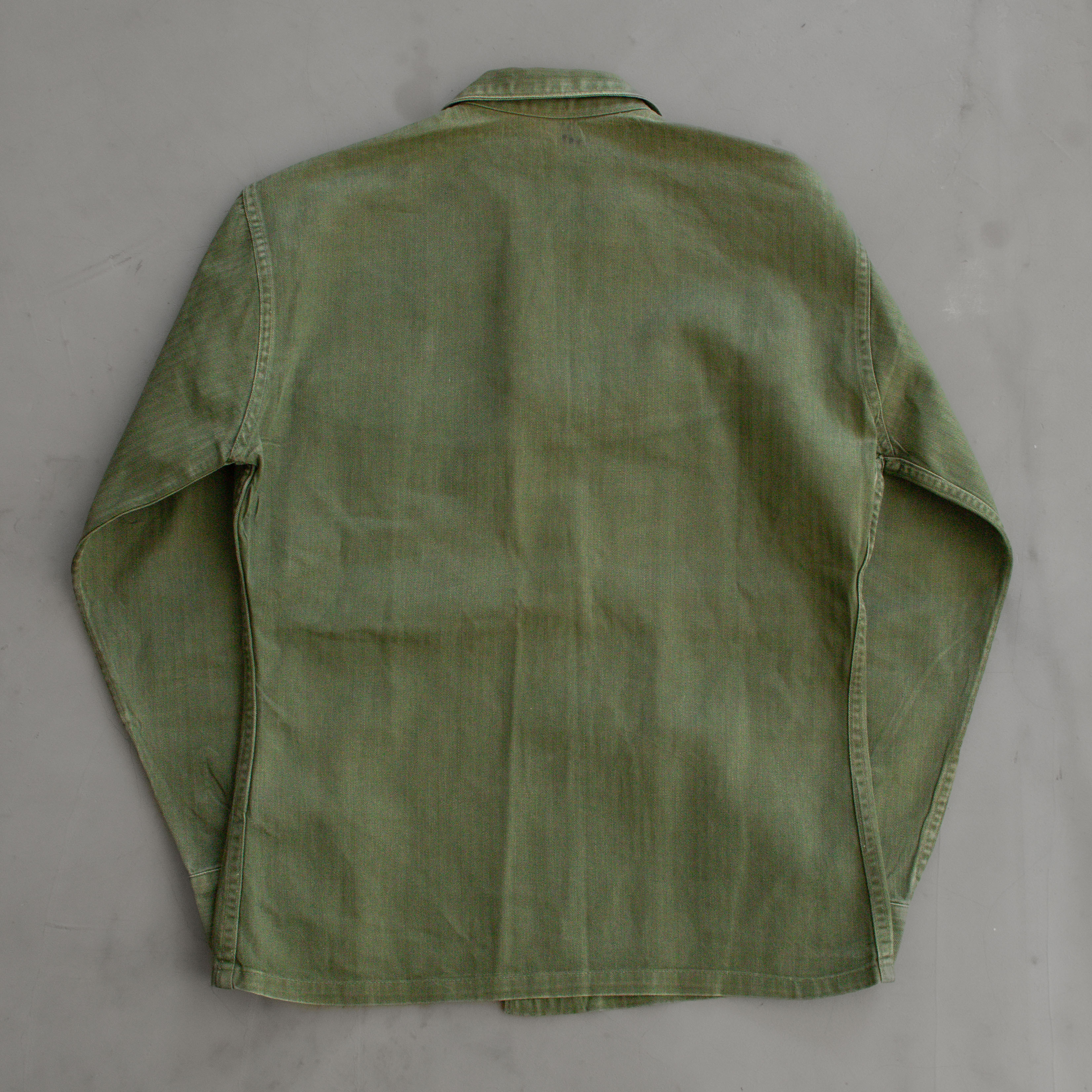 50S USMC P53 HBT SHIRT 美軍 陸戰隊 軍綠 人字紋 長袖 軍襯衫