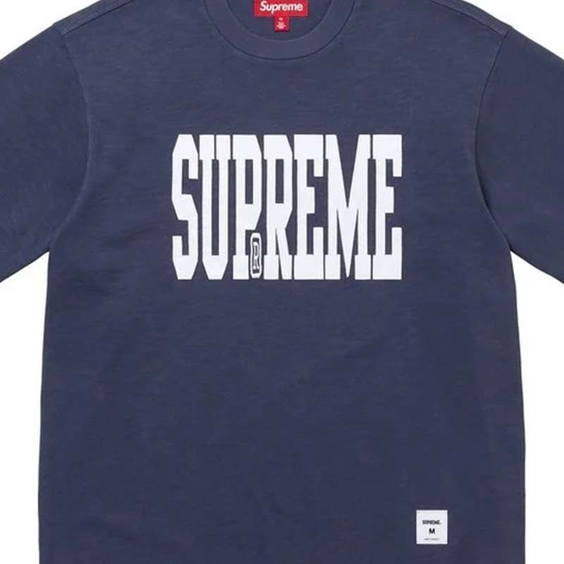 Supreme Stretch S/S Top Navy 貼布短袖 藍色 FW26KN52-NY [台灣現貨]