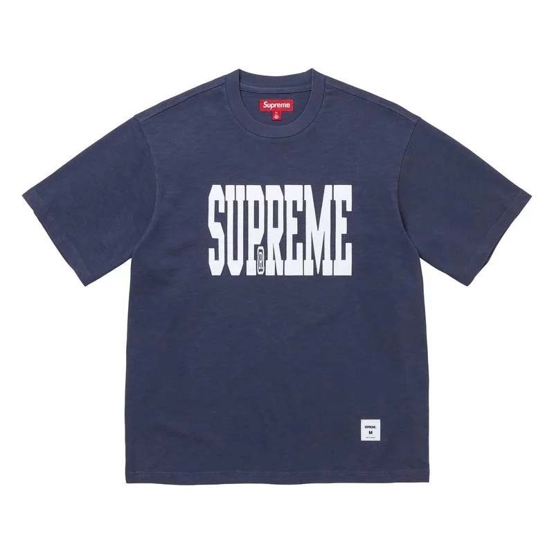 Supreme Stretch S/S Top Navy 貼布短袖 藍色 FW26KN52-NY [台灣現貨]