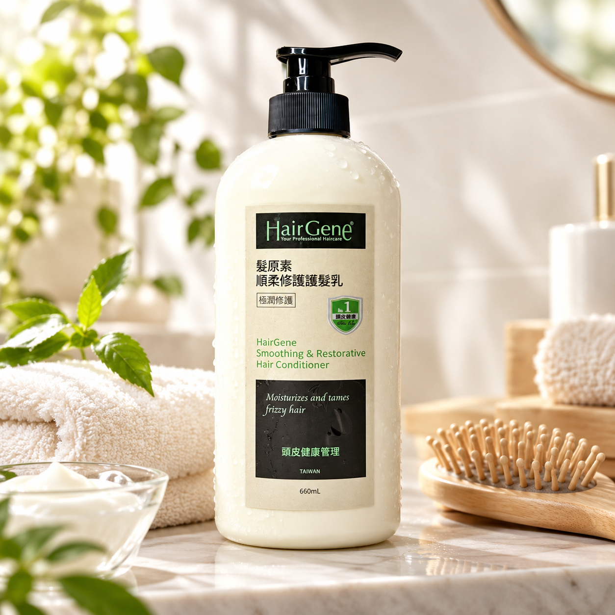 PBF 寶齡富錦 Hair Gene 髮原素 順柔修護護髮乳 660ml
