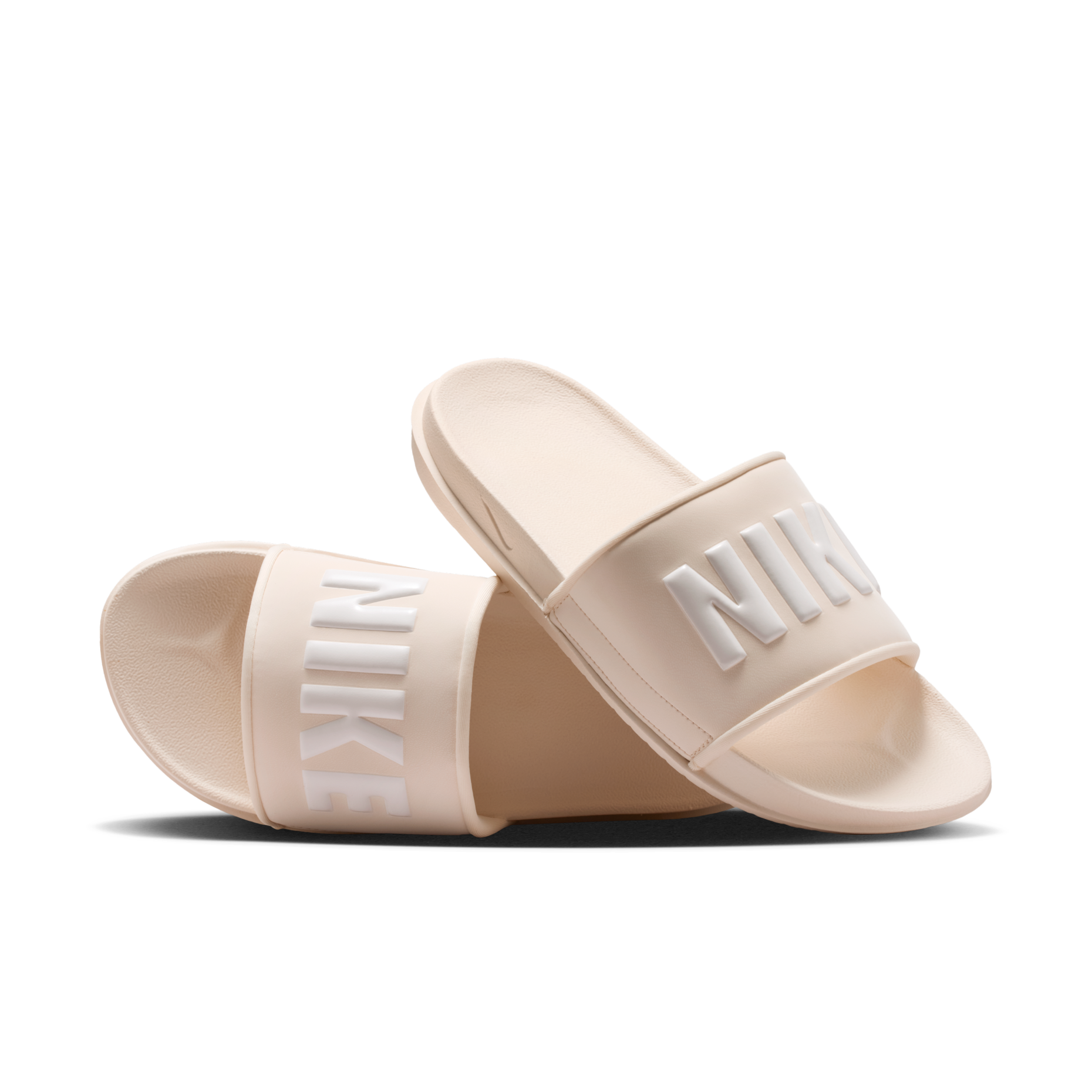 女鞋 NIKE W OFFCOURT SLIDE 淡粉白 麵包拖鞋 休閒 運動 Q彈 軟底 拖鞋【BQ4632-115】