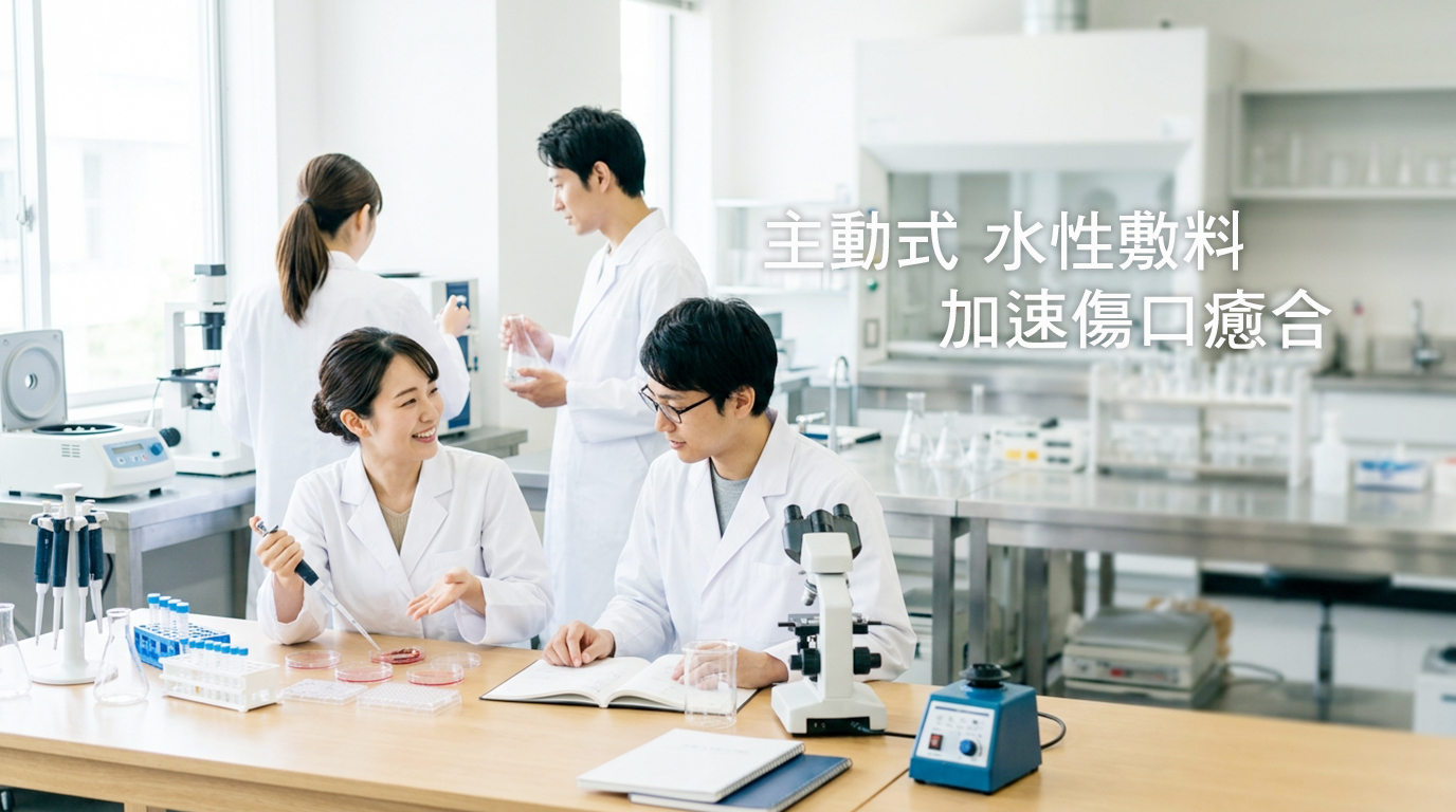 主動式水性敷料,加速傷口癒合