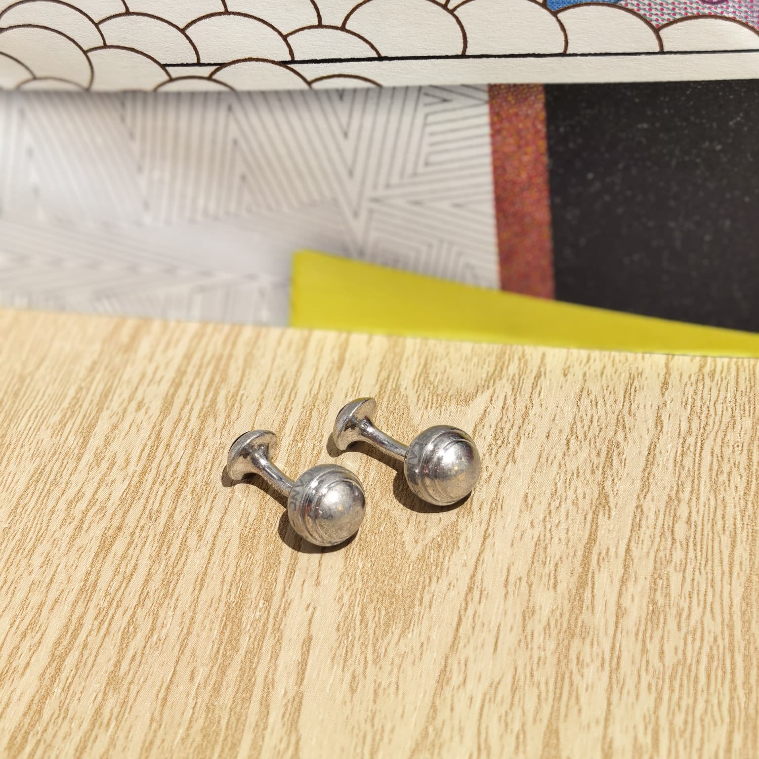 USED MONT BLANC袖口鈕/Cufflinks 925萬寶龍波波形.星星.袖口扣 #香榭站正品
