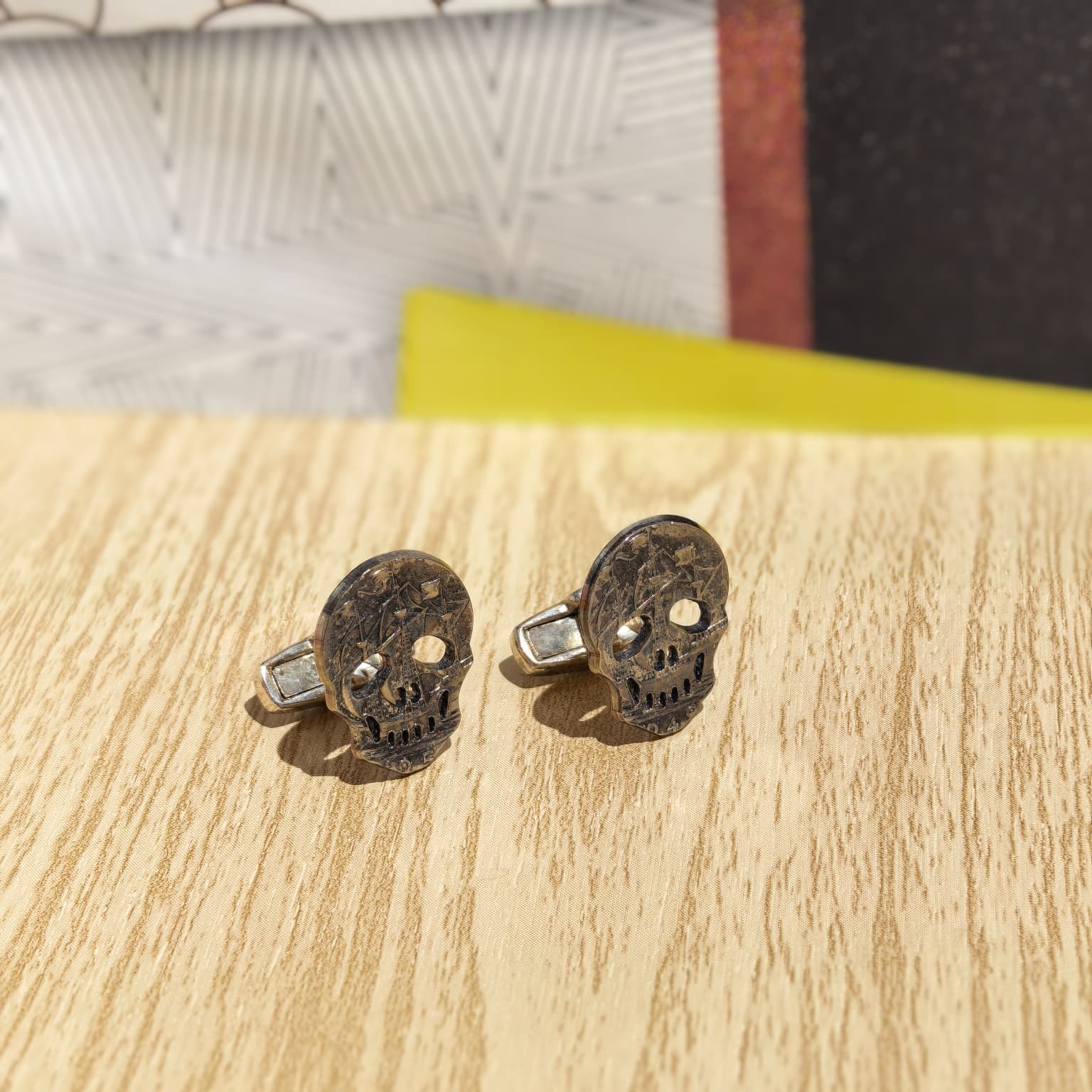 USED Paul Smith 袖口鈕/Cufflinks 925純銀 做舊骷髏骨鈕扣 #香榭站正品