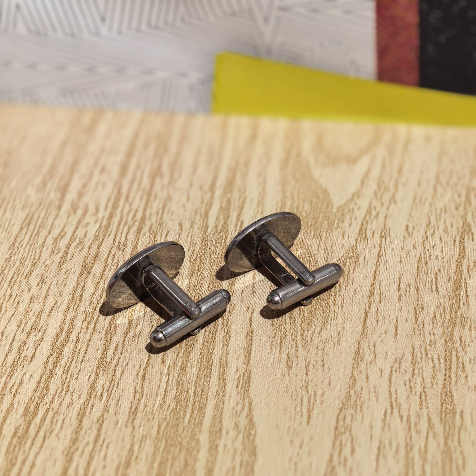 USED Paul Smith 袖口鈕/Cufflinks 鴛鴦拼色黃黑字母鈕扣 #香榭站正品