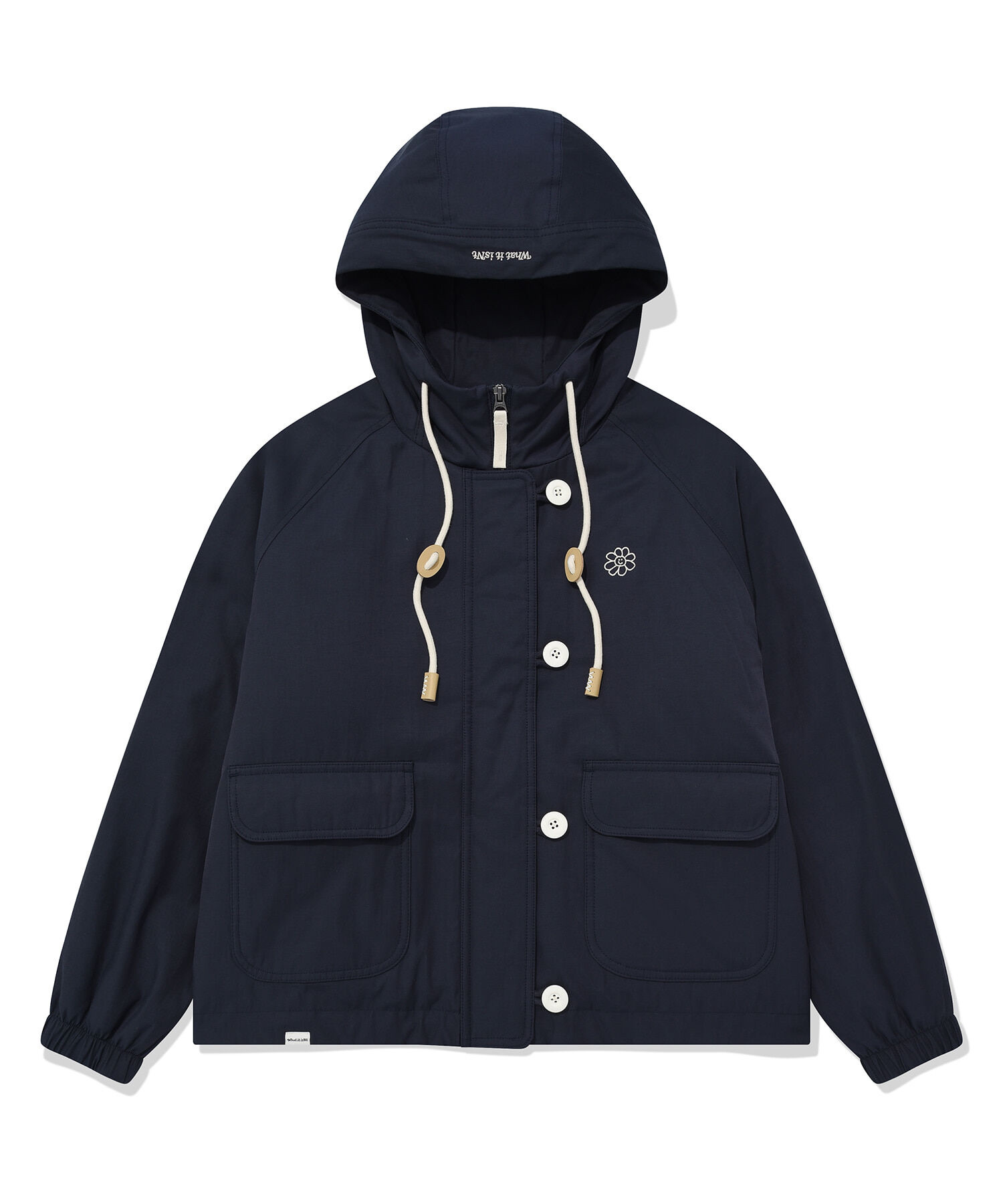 【4/10截單！大癲22折優惠預訂】韓國 WHAT IT ISN'T WOMEN FLORY HOODED PADDED JUMPER（2色）