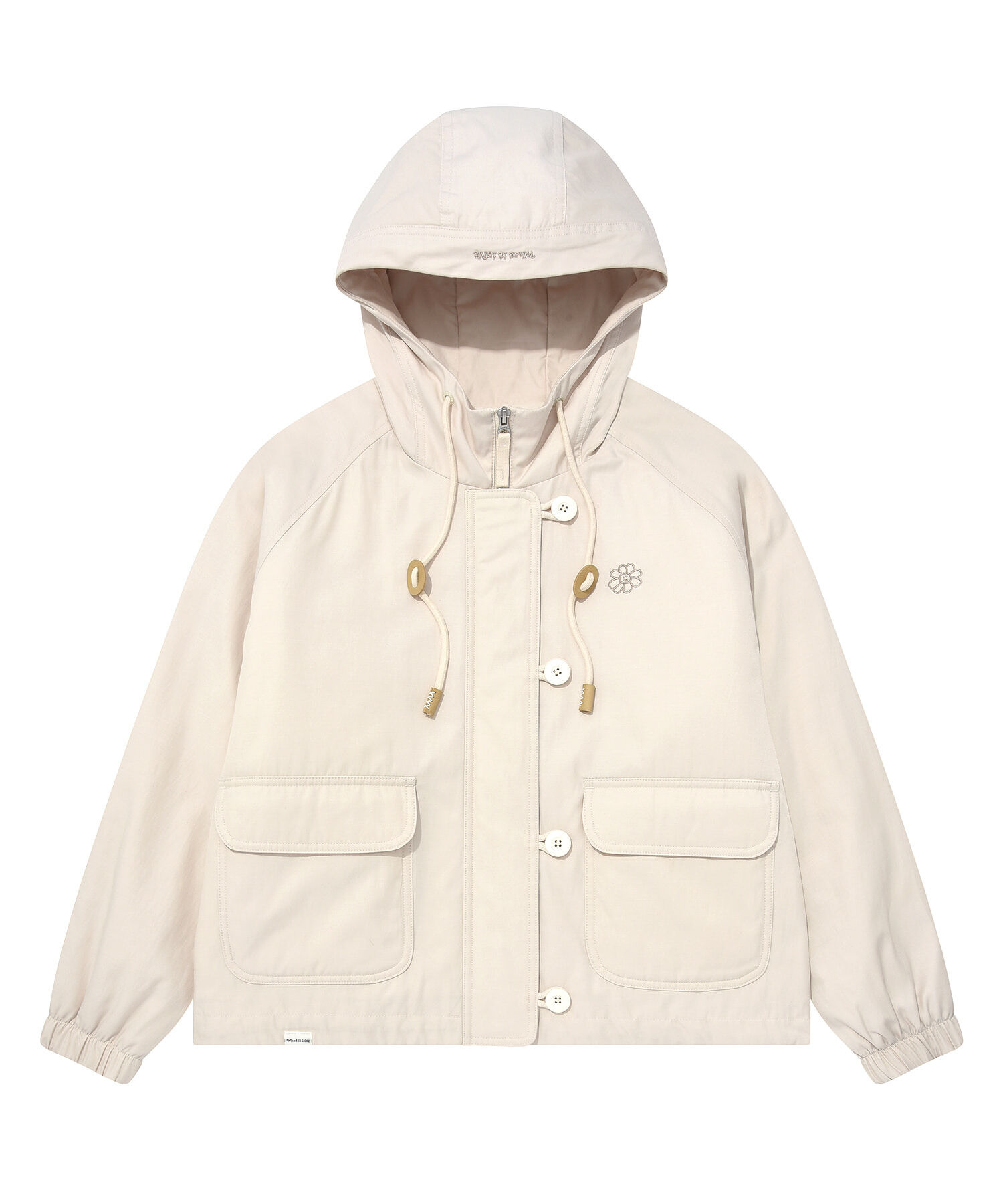 【27/9截單！大癲24折優惠預訂】韓國 WHAT IT ISN'T WOMEN FLORY HOODED PADDED JUMPER（2色）