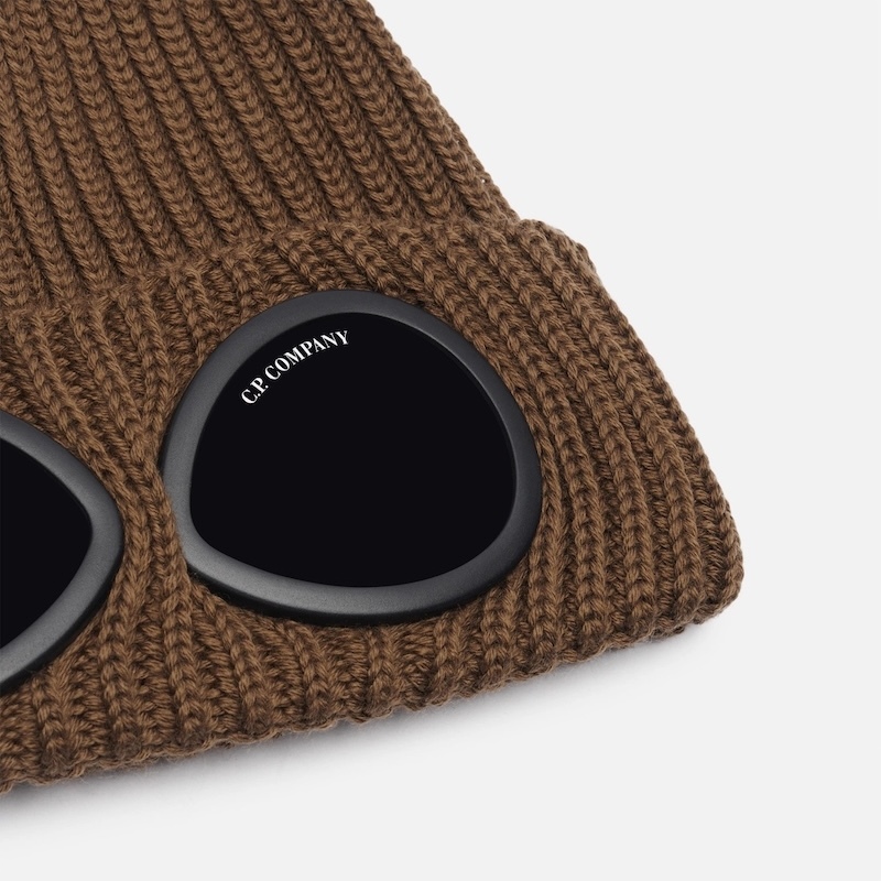 C.P. Company - Extrafine Merino Wool Goggle Beanie - 21CMAC742A005509A340 ERMINE