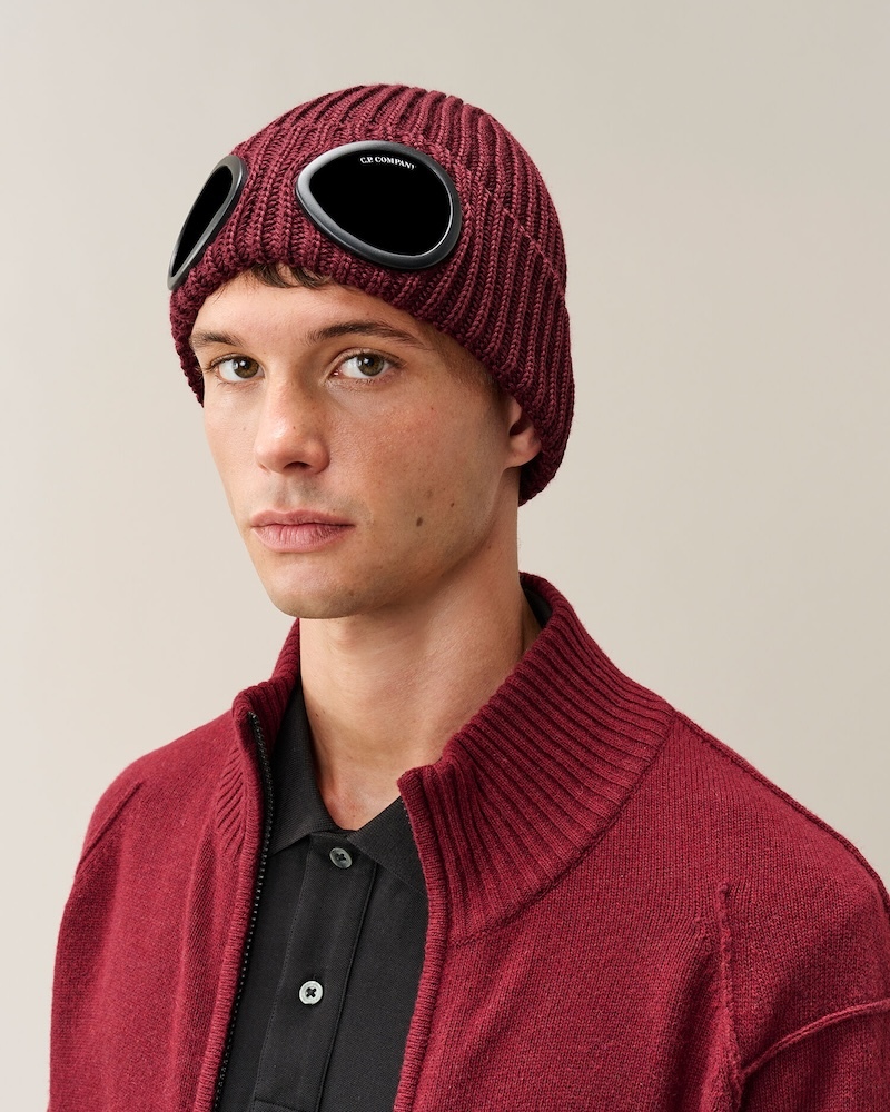 C.P. Company - Extrafine Merino Wool Goggle Beanie - 21CMAC742A005509A592 ANDORRA
