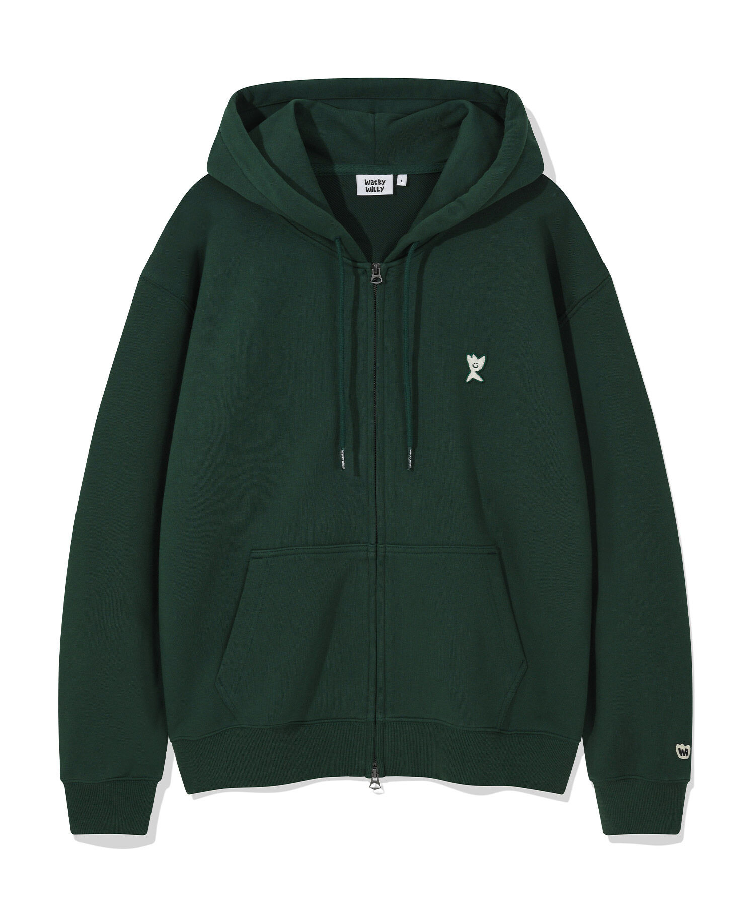 【隨時截單！限時優惠預訂】男女可穿！韓國WACKY WILLY SIGNATURE KIKI WAPPEN ZIP-UP HOODIE（4色）
