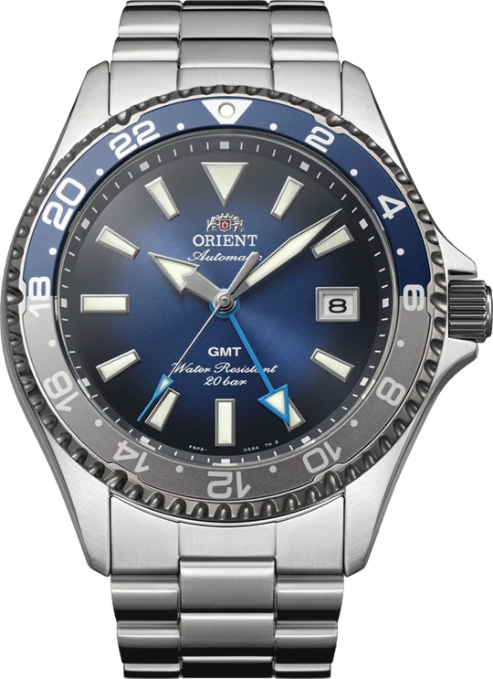 萬年鐘錶 - 東方錶  ORIENT   Mako GMT 限量藍面潛水機械男錶 RA-BC0005L 錶徑 : 42.8mm