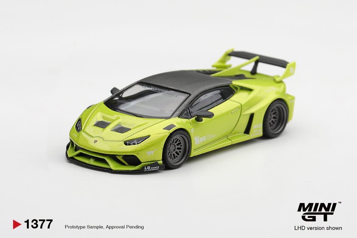 預訂Pre Order- MiniGT 1377 Lamborghini Huracán LB★WORKS Lime Metallic