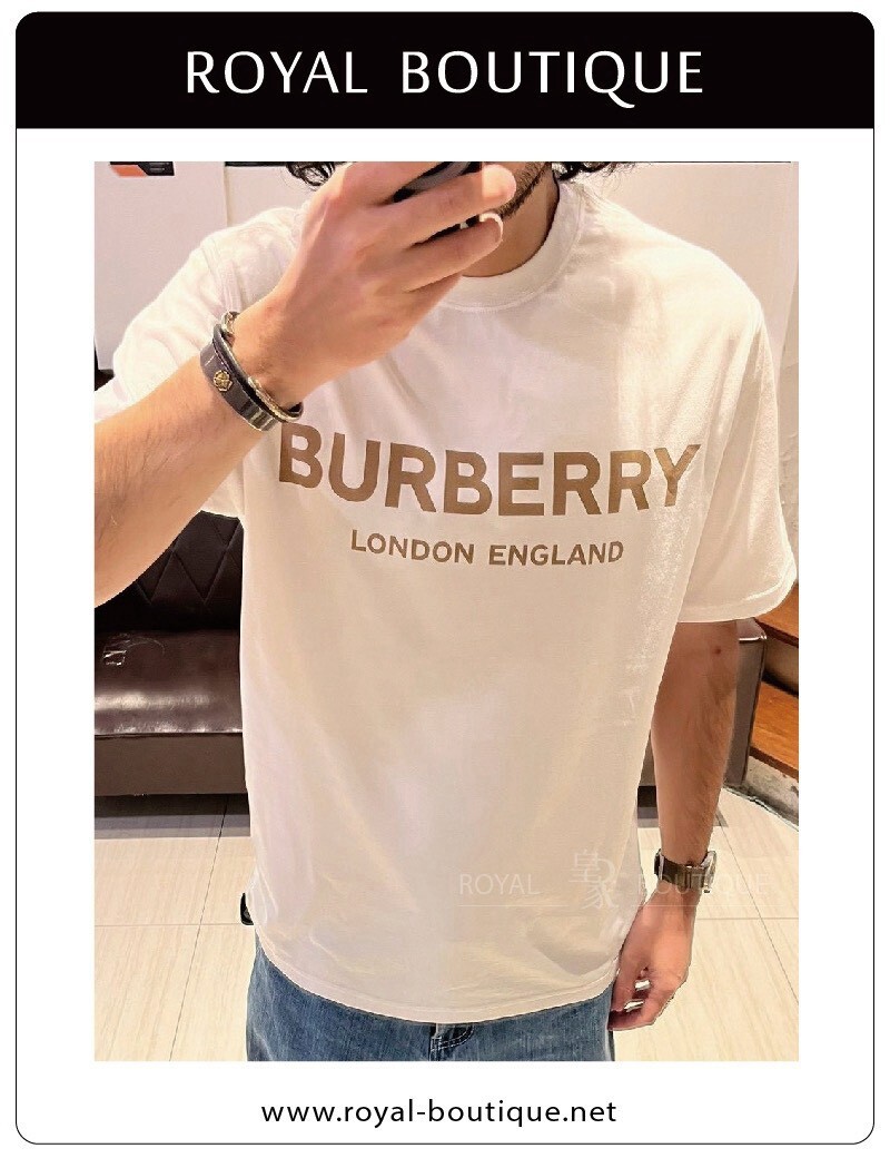 BURBERRY 胸前經典英字LOGO印刷短T