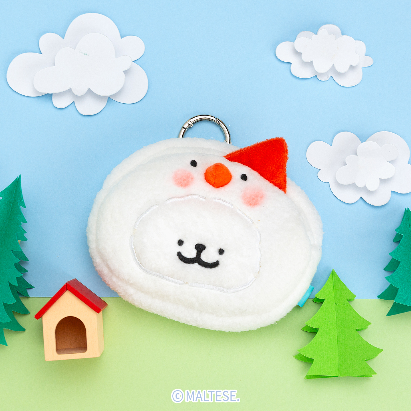 線條小狗零錢包-雪人小白款