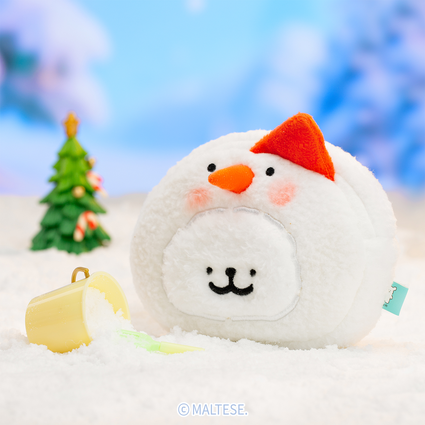 線條小狗零錢包-雪人小白款