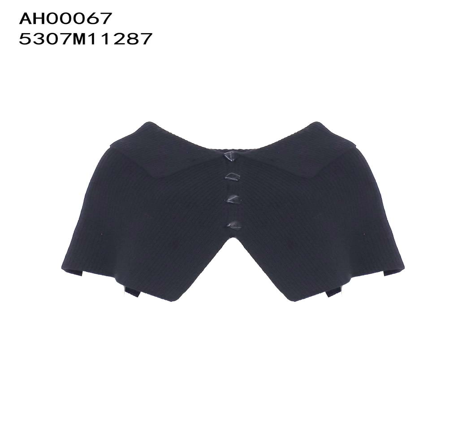 0918AT04-ANOTHER-ONE-毛織批肩 黑色(C71BK)