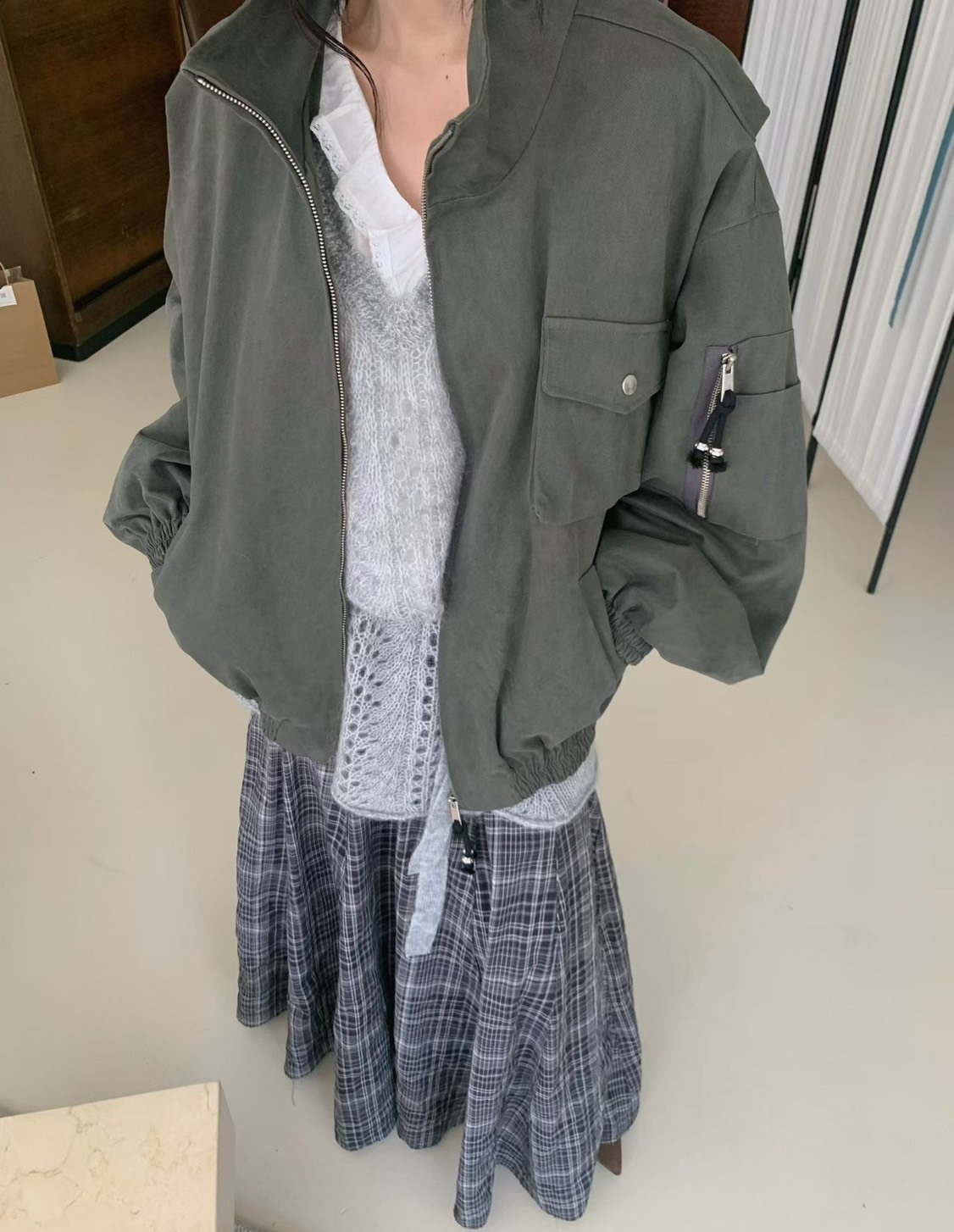 袖口袋夾克