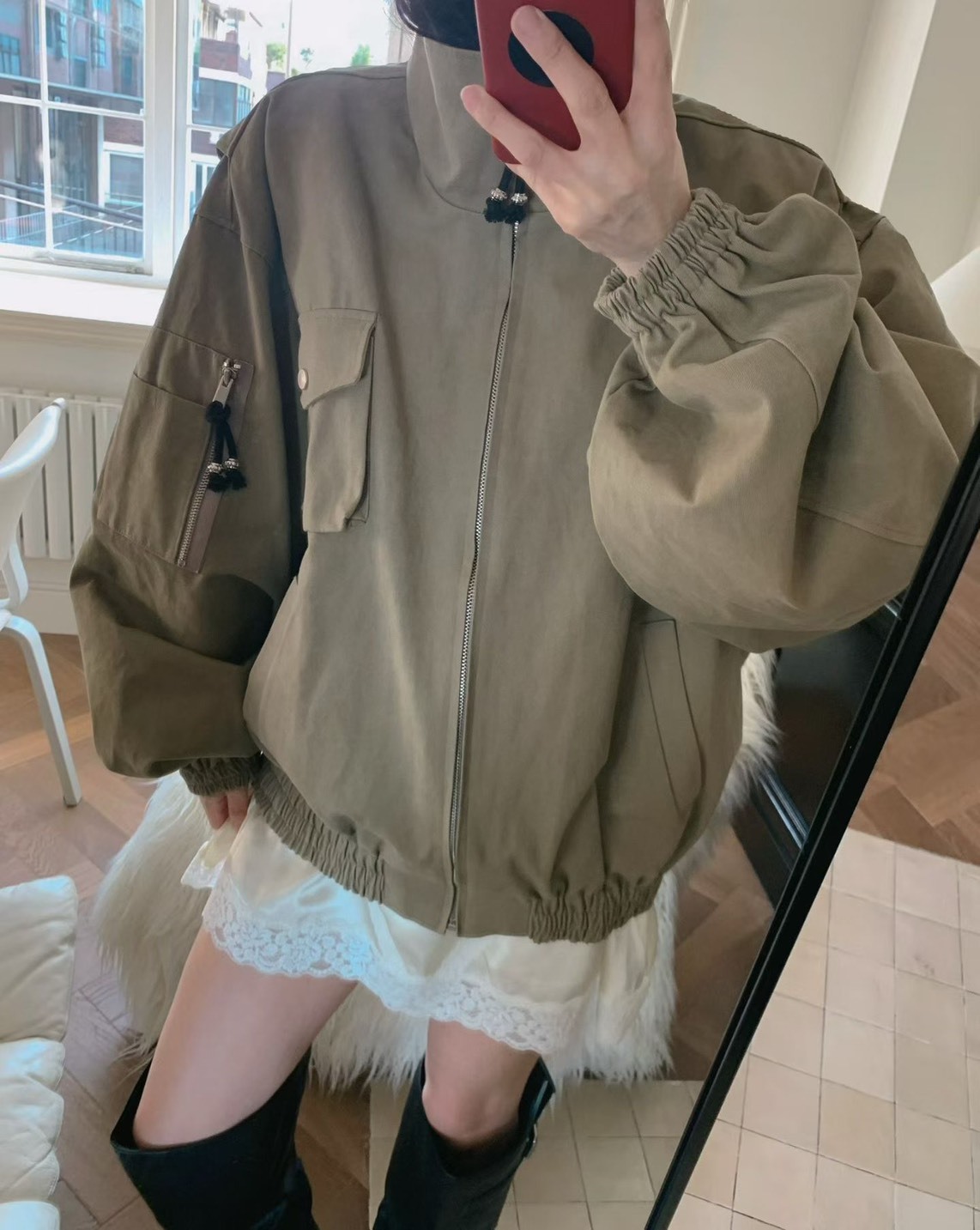 袖口袋夾克