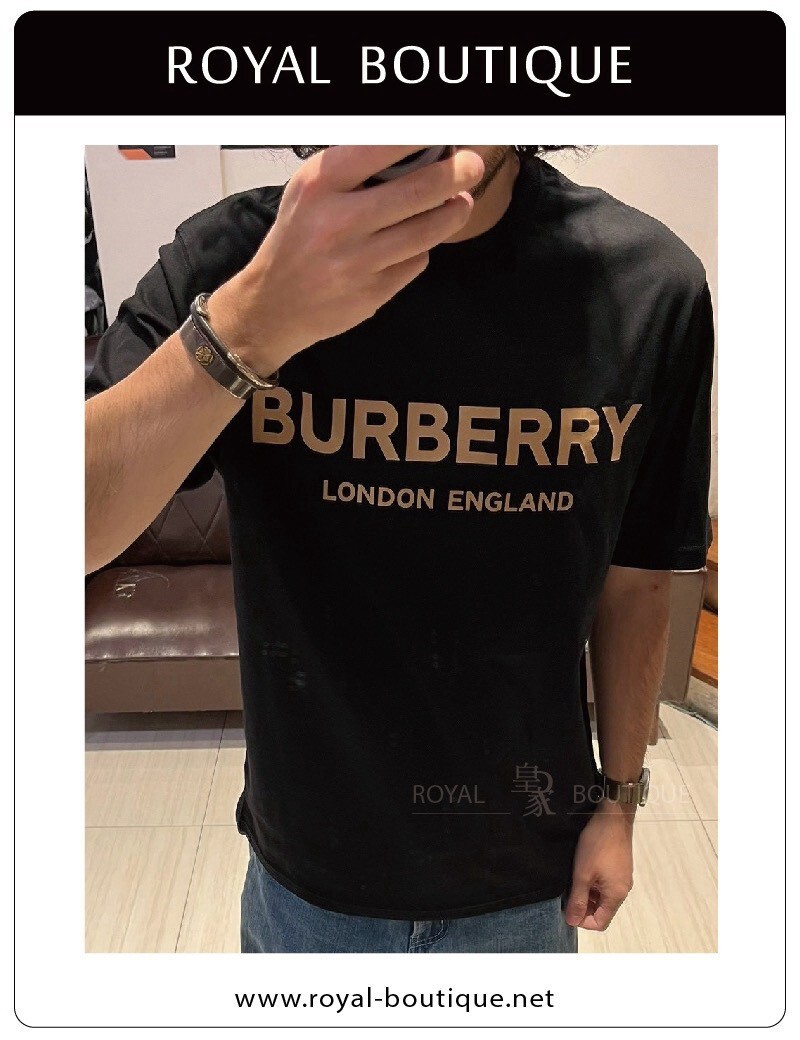 BURBERRY 胸前經典英字LOGO印刷短T