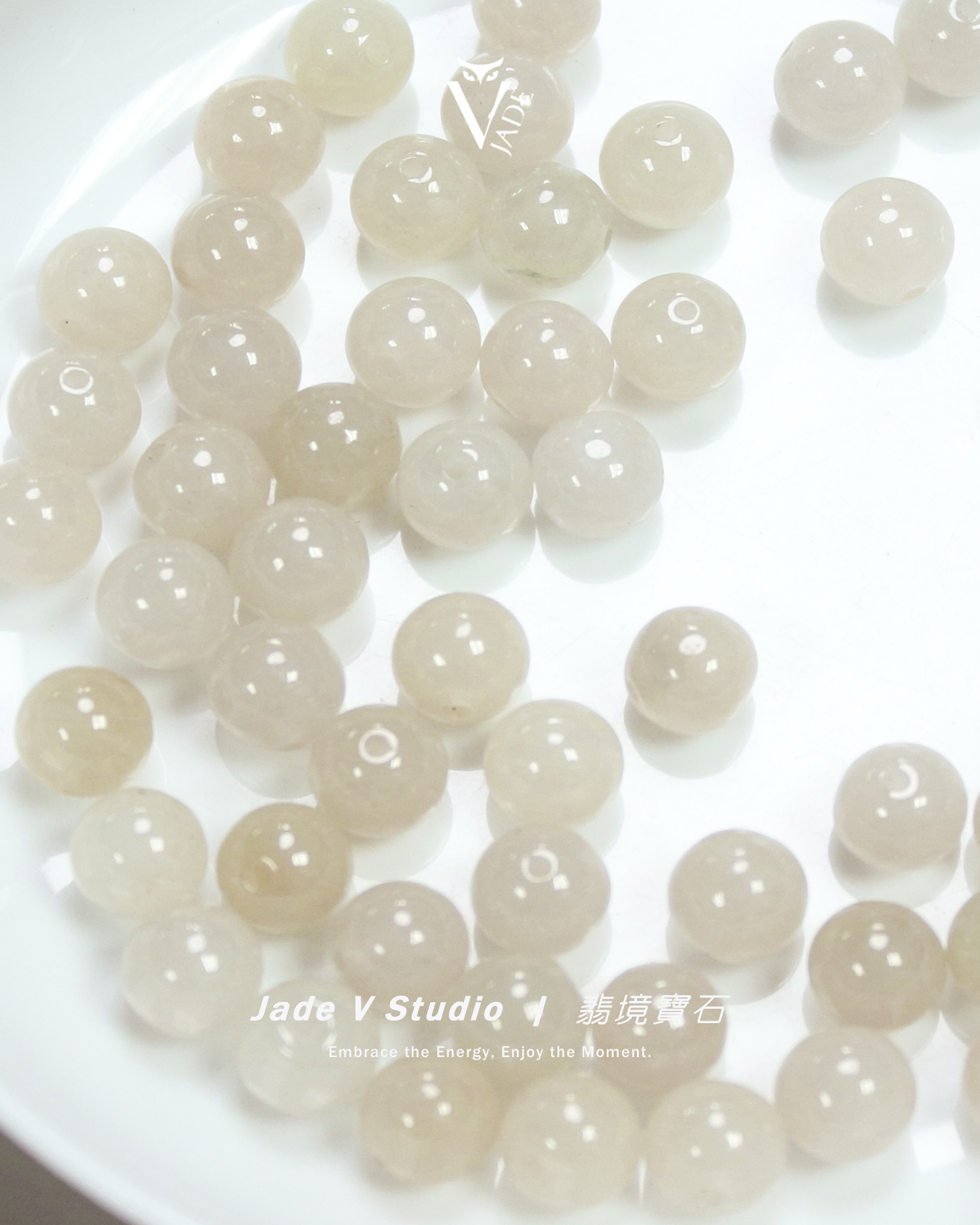 【JadeV｜翡境寶石】黃翡 翡翠 7mm 穿孔 圓珠