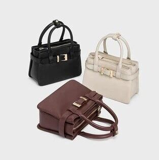 CHARLES & KEITH Jody 真皮 Tote (小CK）