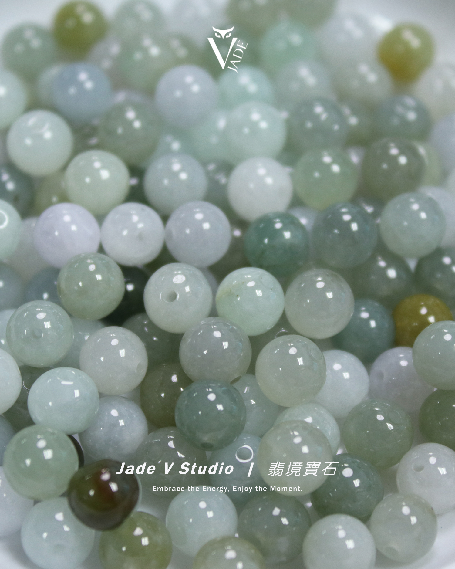 【JadeV｜翡境寶石】翡翠 7mm 穿孔 圓珠