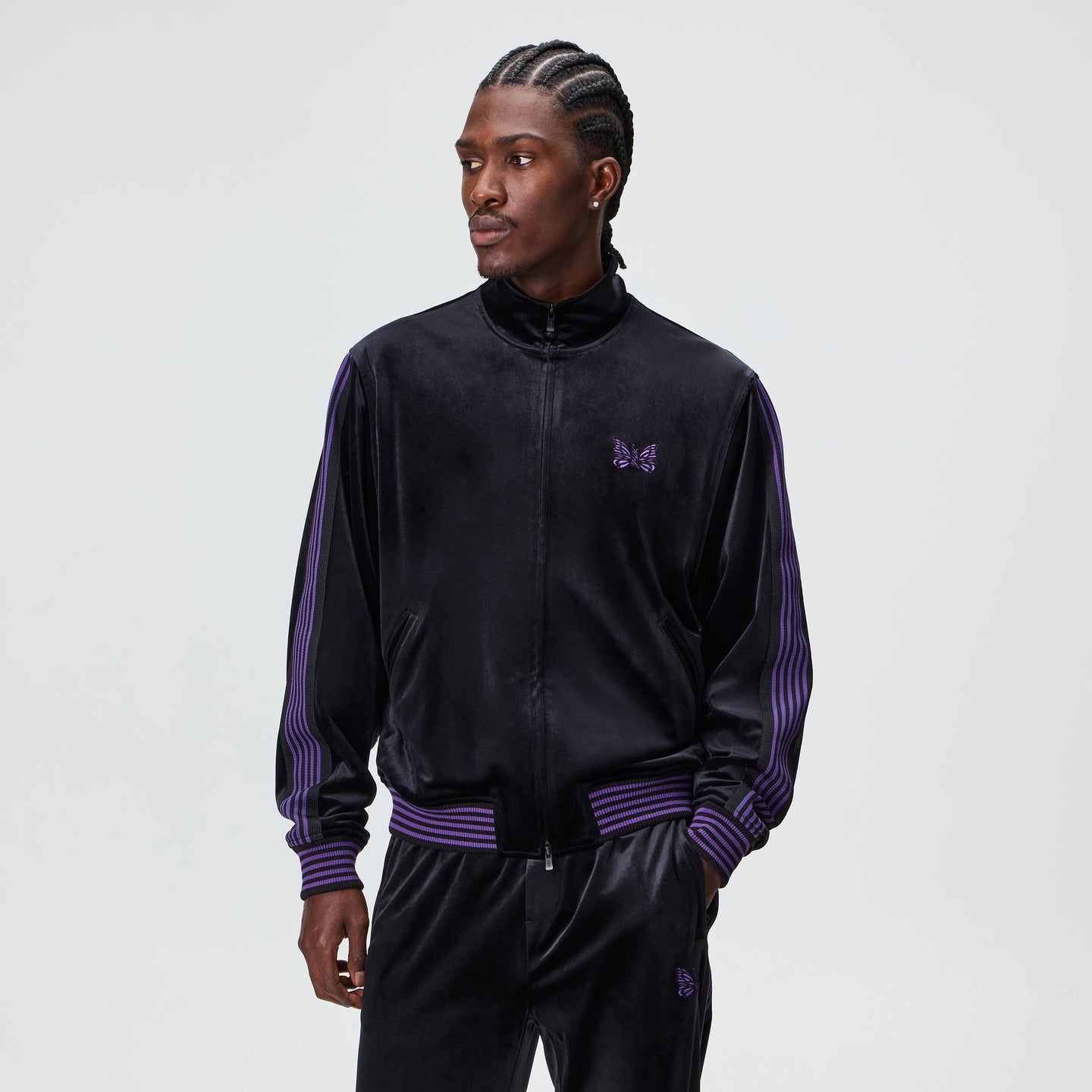 2026AW Kith for Needles Rui Track Jacket 絲絨 天鵝絨 蝴蝶 外套 現貨 KHM011094
