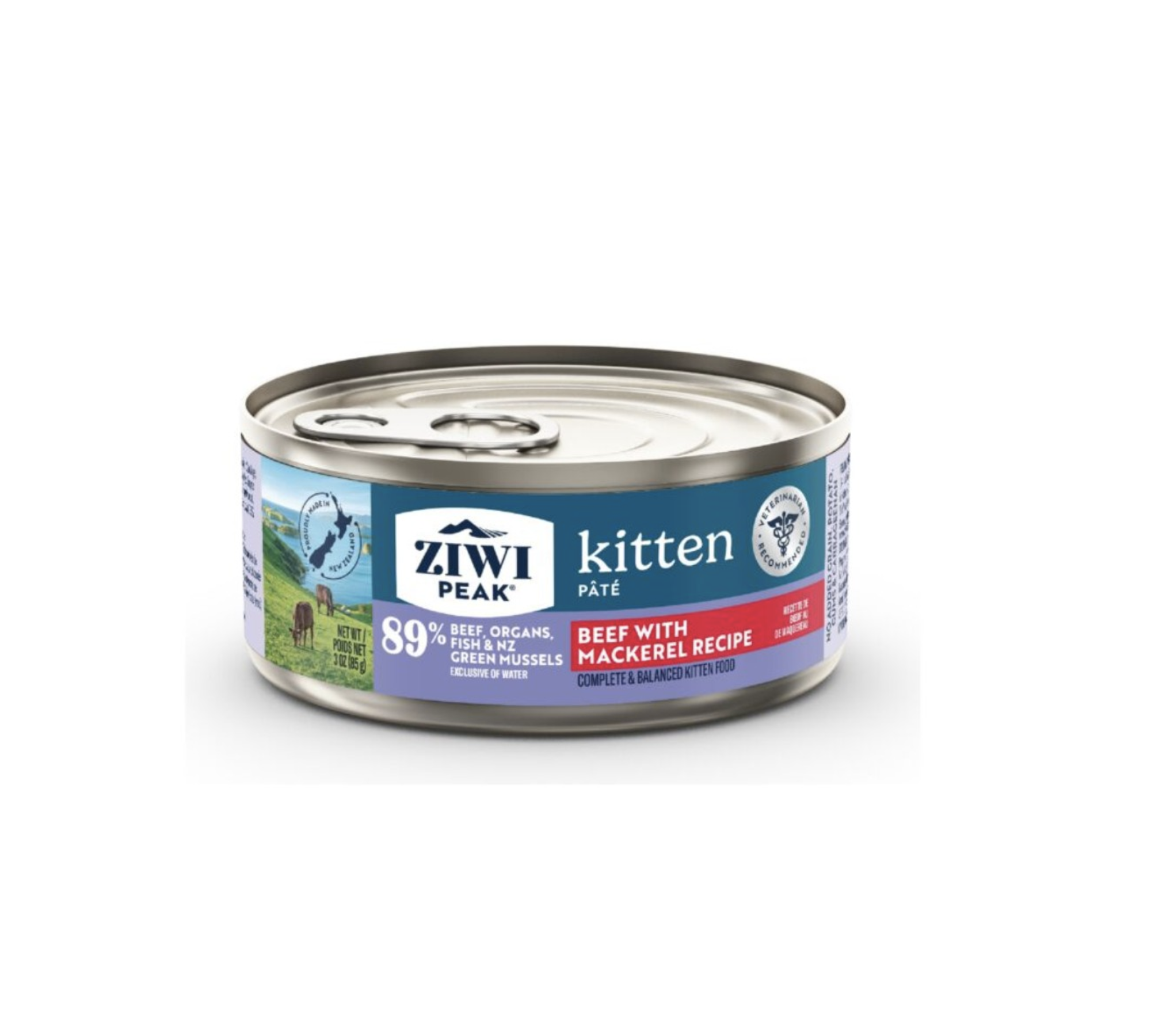 ZiwiPeak Wet Beef With Mackereal Recipe For Kittens Canned 85g x24Cans