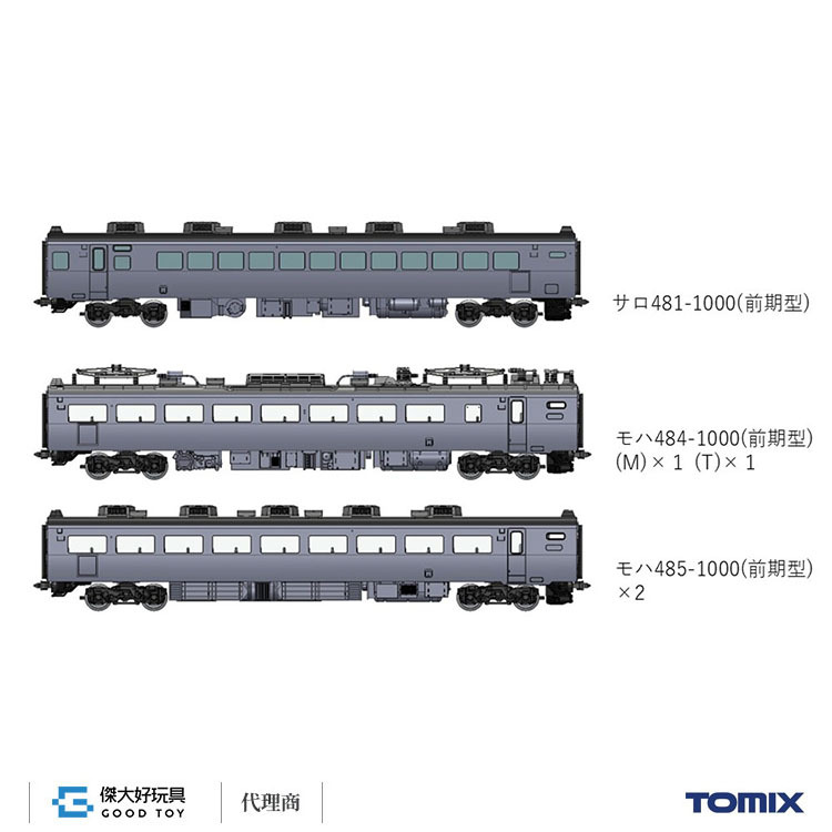 TOMIX 97247 485系1000番代 特急電車 Saro 481-1000 增結組A 5輛