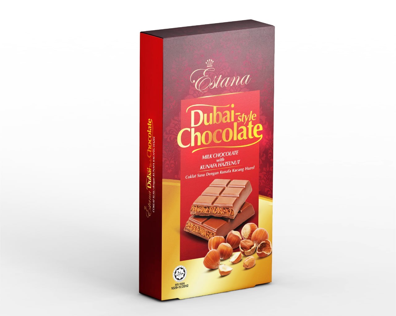 Estana Dubai-Style Chocolate, Milk Chocolate with Kunafa Hazelnut
