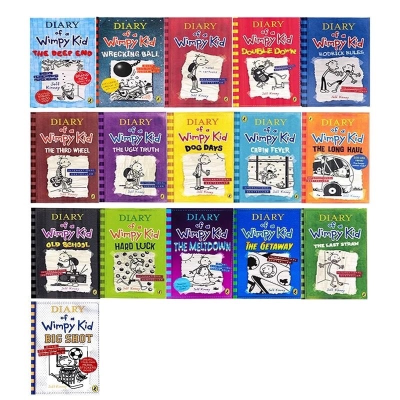 Diary of A Wimpy Kid Ultimate Complete 16 Books Set Collection by Jeff Kinney