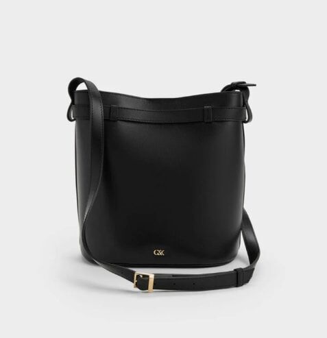 CHARLES & KEITH Jody 真皮水桶袋 (小CK）
